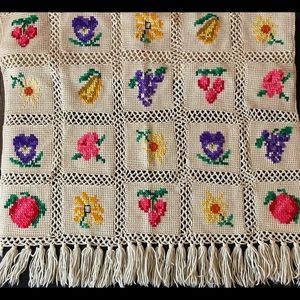 [vintage] fruit blanket